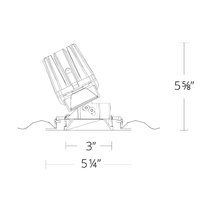 WAC R4FSAT-930 4" Square Adjustable Trimmed, 3000K