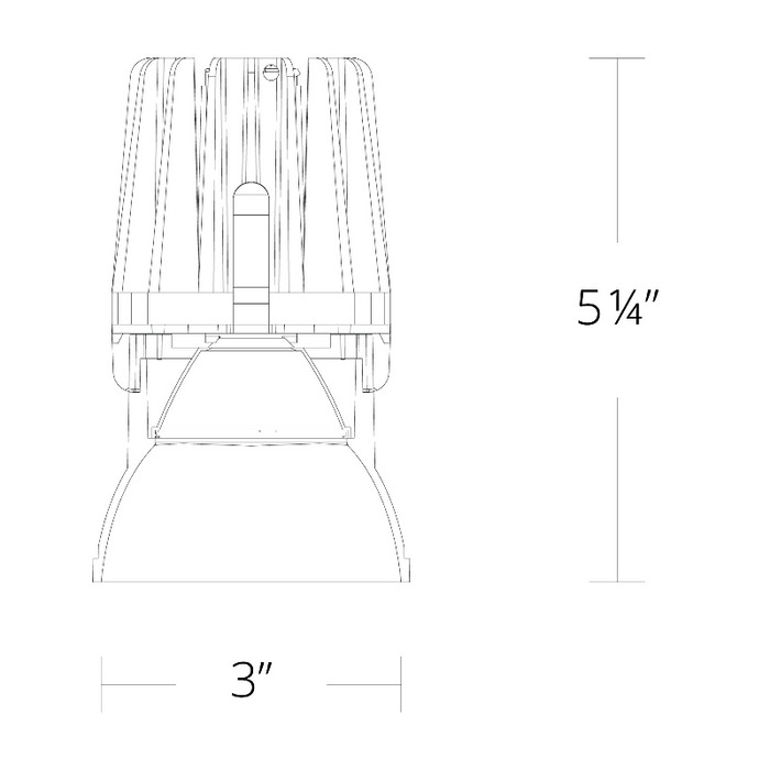 WAC R4FSDL-927 4" Square Downlight Trimless, 2700K