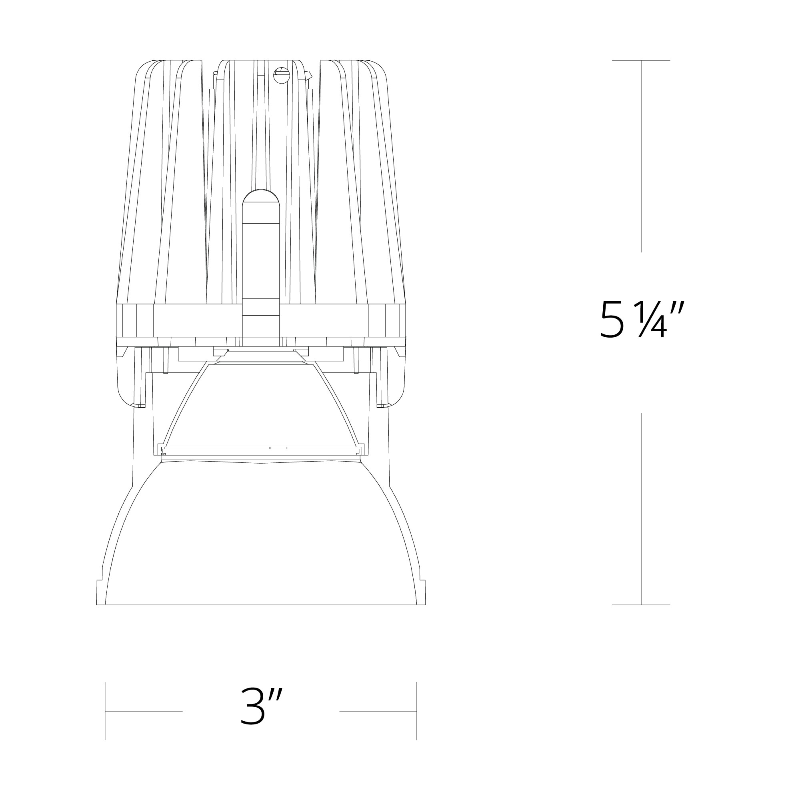 WAC R4FSDL-927 4" Square Downlight Trimless, 2700K