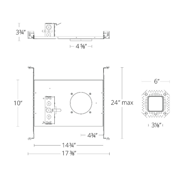 WAC R4FSFL 4" 19W New Construction Frame-In Trimless