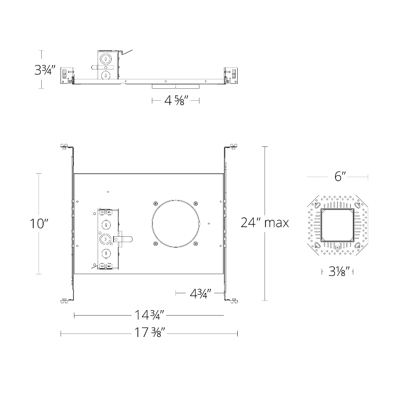 WAC R4FSFL 4" 25W New Construction Frame-In Trimless