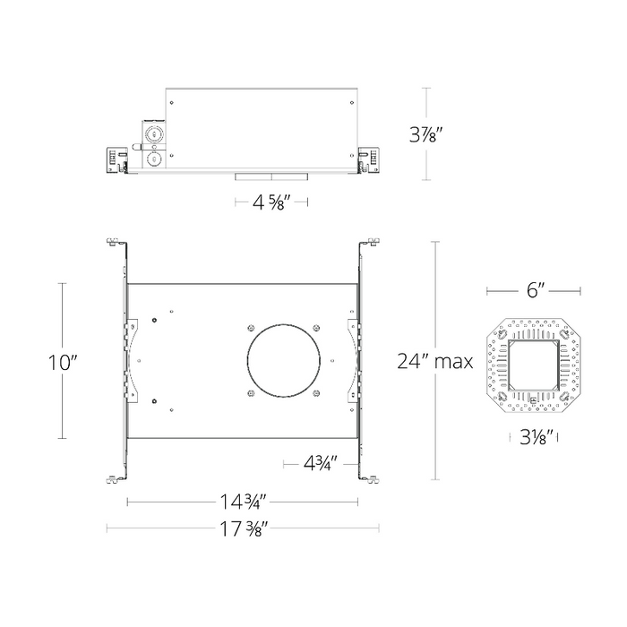 WAC R4FSNL 4" 19W New Construction Trimless