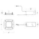 WAC R4FSRL FQ 4" 13W Square Remodel Trimless Housing