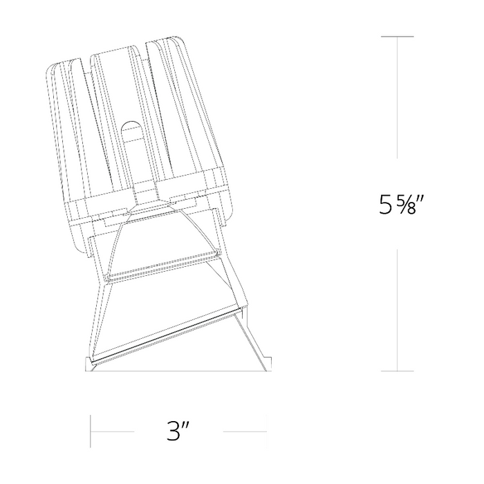 WAC R4FSWL-935 4" Square Wall Wash Trimless, 3500K