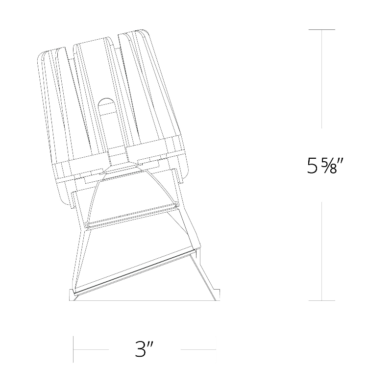 WAC R4FSWL-927 4" Square Wall Wash Trimless, 2700K
