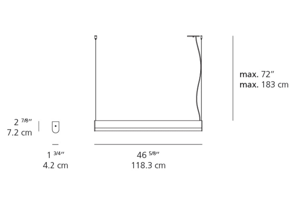 Artemide Ledbar 48 Round LED Suspension