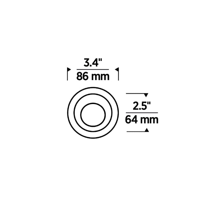 Entra ENCL2R CL 2" Round Wall Wash Flanged Trim