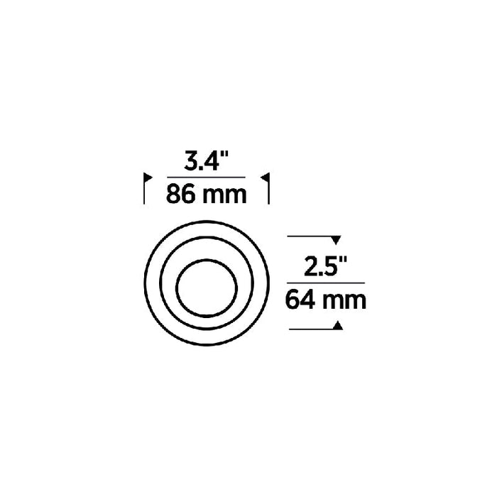 Entra ENCL2RR CL 2" 12W LED Round Flanged Wall Wash Remodel Downlight