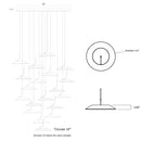 Koncept RYP-C19 Royyo 19-lt 22" LED Pendant