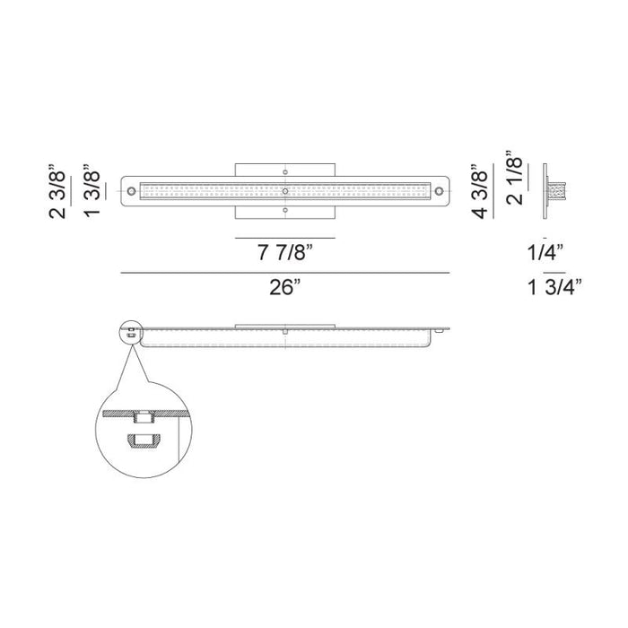 Matteo S01126 Magdele 2-lt 26" LED Wall Sconce