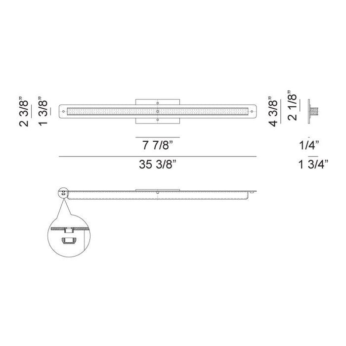 Matteo S01135 Magdele 2-lt 35" LED Wall Sconce