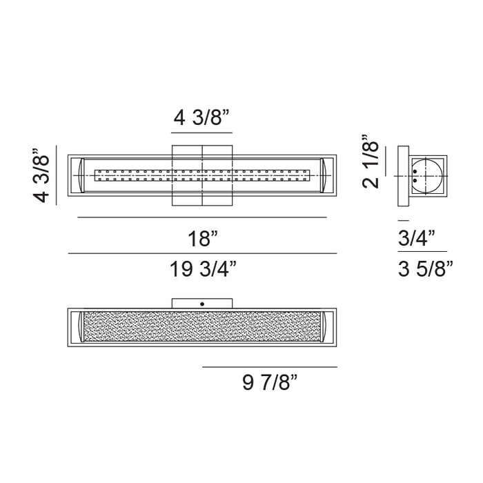 Matteo S02320 Flannigan 1-lt 20" LED Vanity