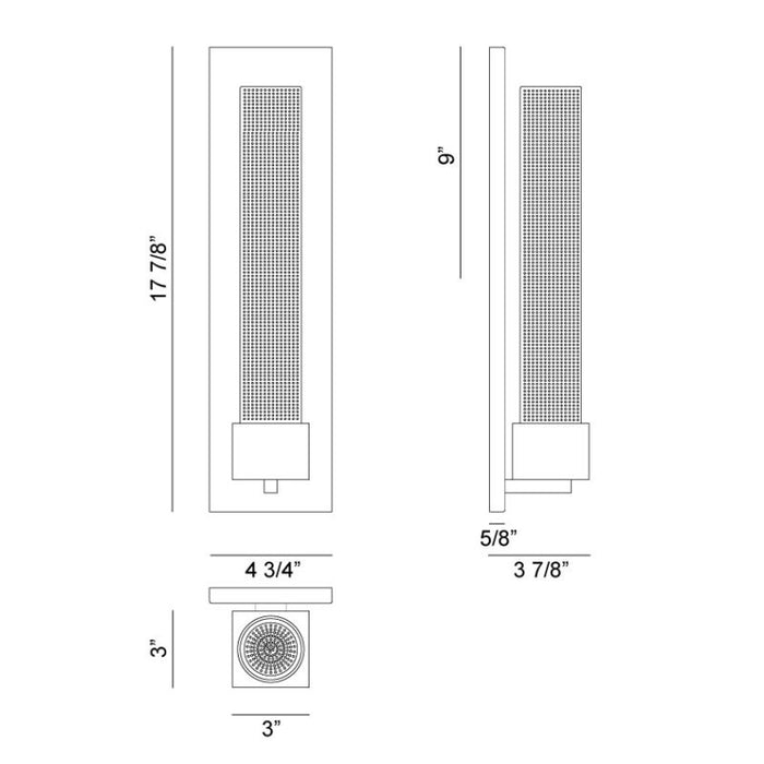 Matteo S02711 Likwid 1-lt 18" Tall LED Wall Sconce