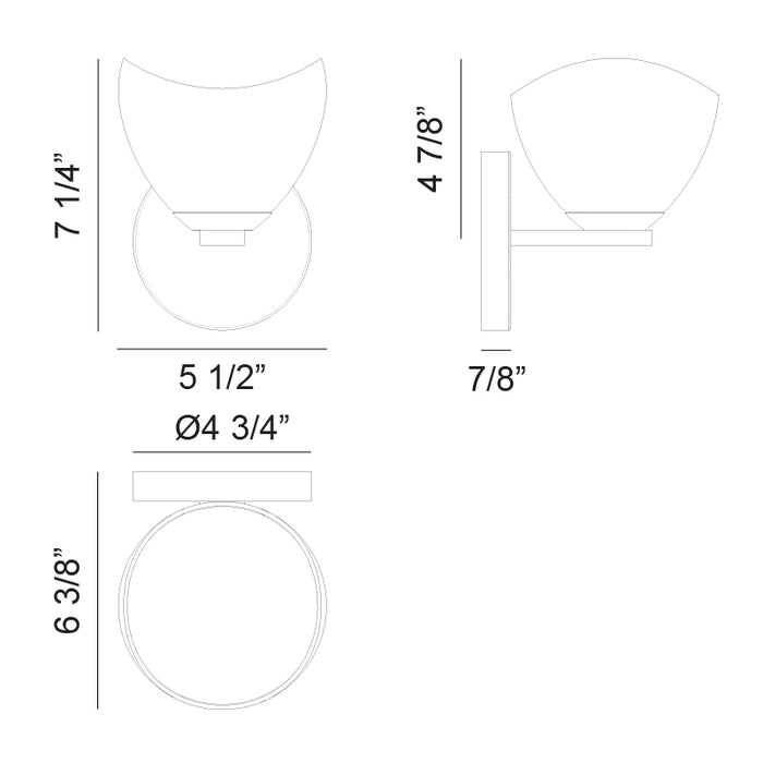 Matteo S04201 Uptowne 1-lt 7" Tall Wall Sconce