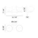 Matteo S04202 Uptowne 2-lt 14" Wall Sconce