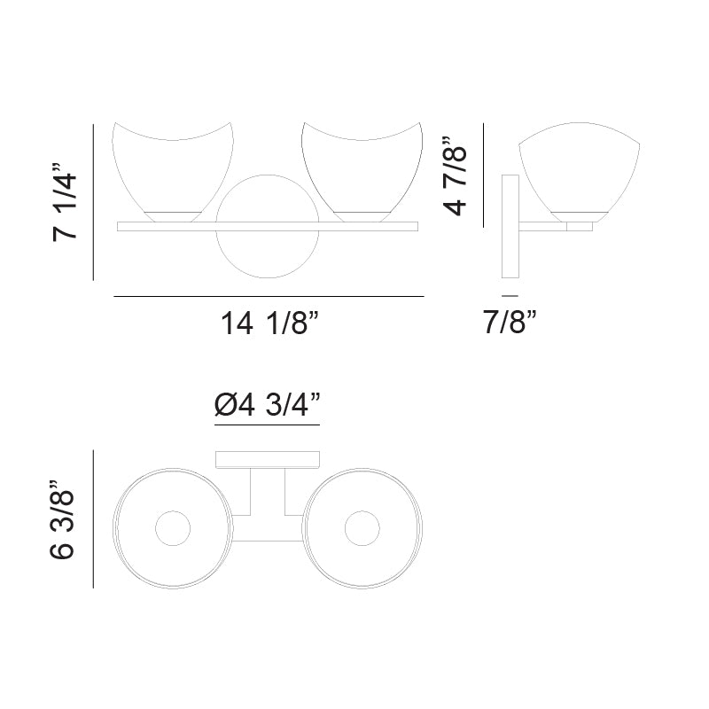 Matteo S04202 Uptowne 2-lt 14" Wall Sconce