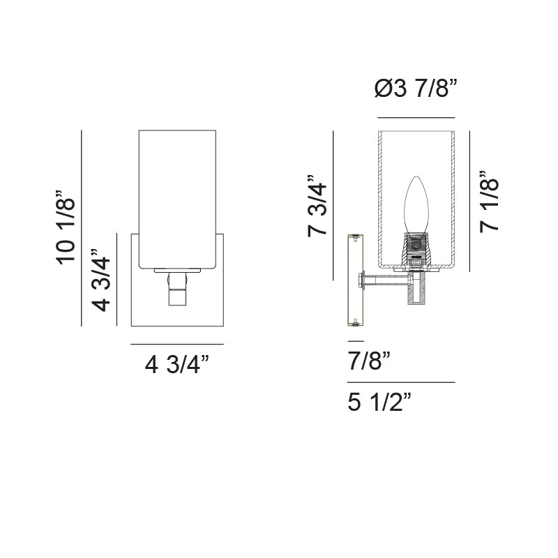 Matteo S04901 Candela 1-lt 10" Tall Vanity