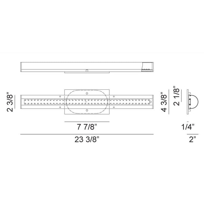 Matteo S05623 Marquin 1-lt 23" LED Wall Sconce