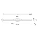 Matteo S05734 Moirlite 2-lt 34" LED Vanity Light