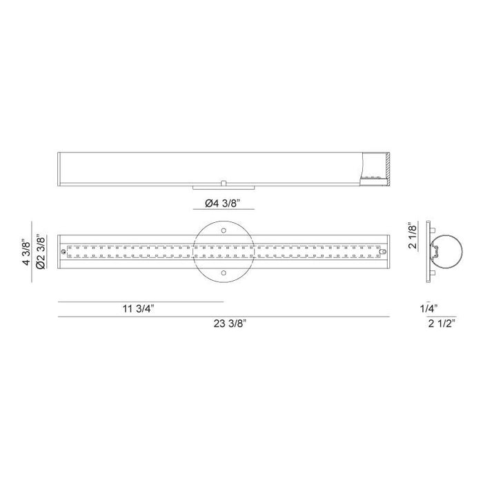 Matteo S05823 Mardone 1-lt 23" LED Vanity Light