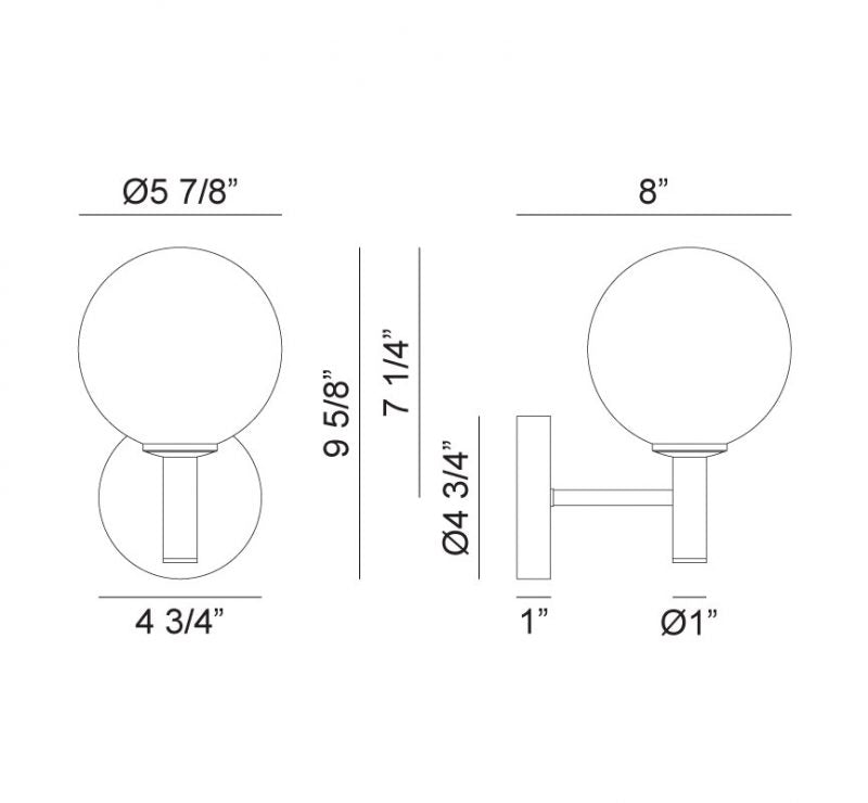 Matteo S06001 Cosmo 1-lt 10" Tall Wall Sconce