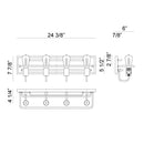 Matteo S06204 Napa 4-lt 24" Wall Sconce