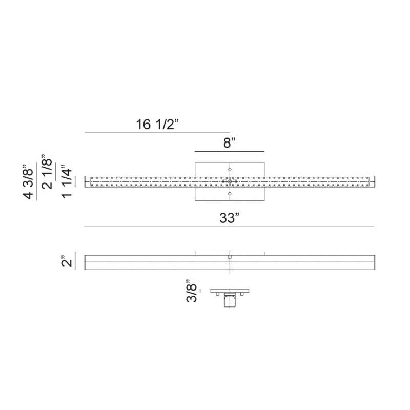 Matteo S07433 Madoire 2-lt 33" LED Vanity Light