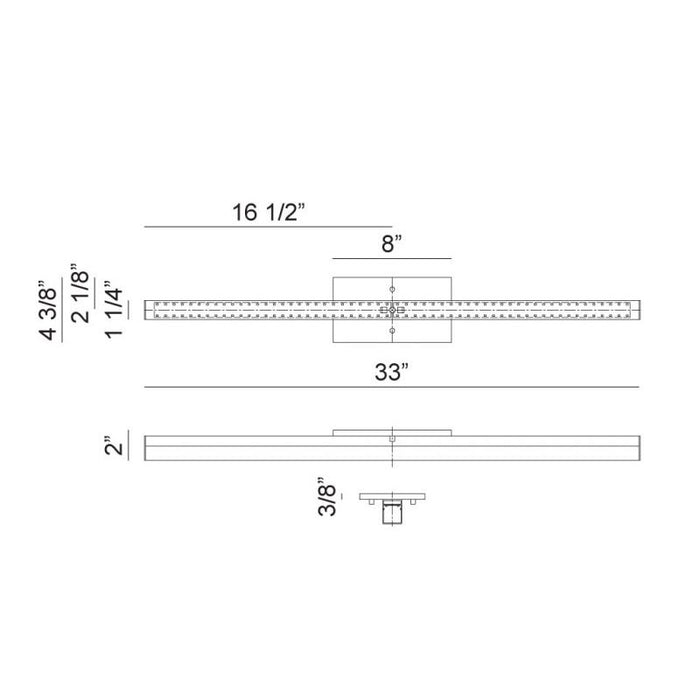 Matteo S07433 Madoire 2-lt 33" LED Vanity Light