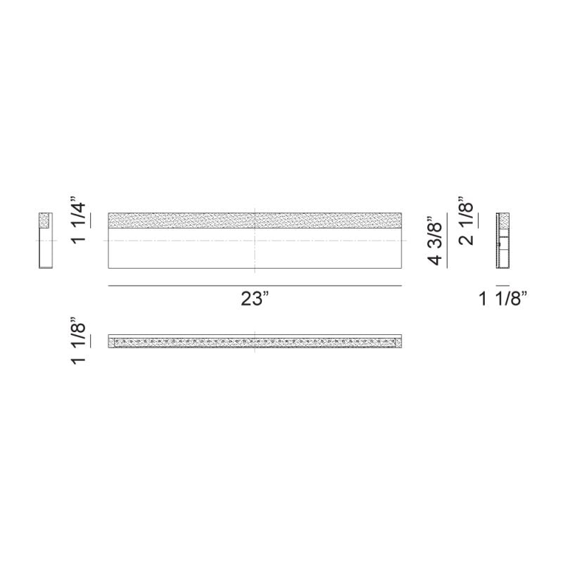 Matteo S05523 Millare 1-lt 23" LED Wall Sconce