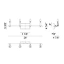Matteo S07804 Cordove 4-lt 28" Wall Sconce