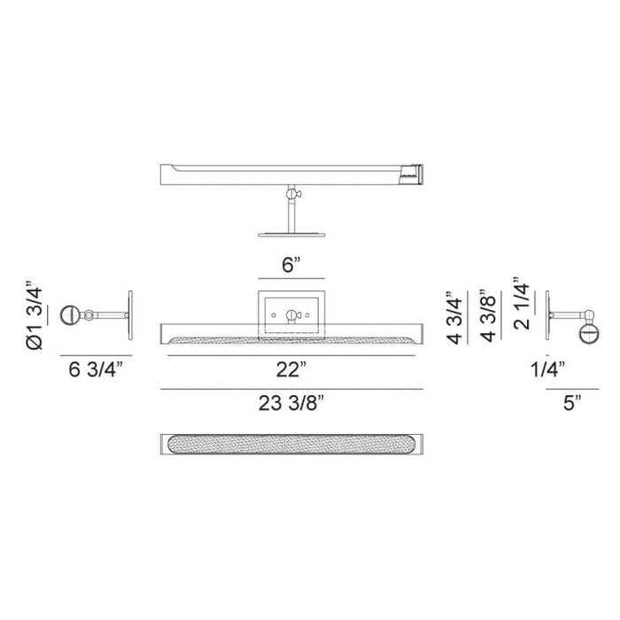 Matteo S08623 Lexon 1-lt 23" Picture Light