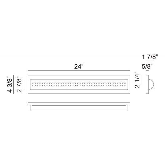 Matteo S08924 Psyra 1-lt 24" LED Vanity Light