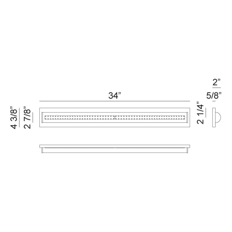 Matteo S08934 Psyra 2-lt 34" LED Vanity Light