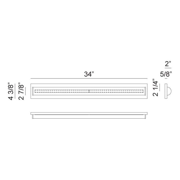 Matteo S08934 Psyra 2-lt 34" LED Vanity Light