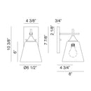 Matteo S09801 Hollis 1-lt 10" Tall Wall Sconce