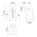 Matteo S11301 Denzil 1-lt 11" Tall Outdoor Wall Sconce