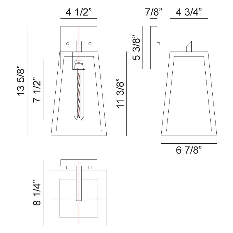 Matteo S11302 Denzil 1-lt 14" Tall Outdoor Wall Sconce