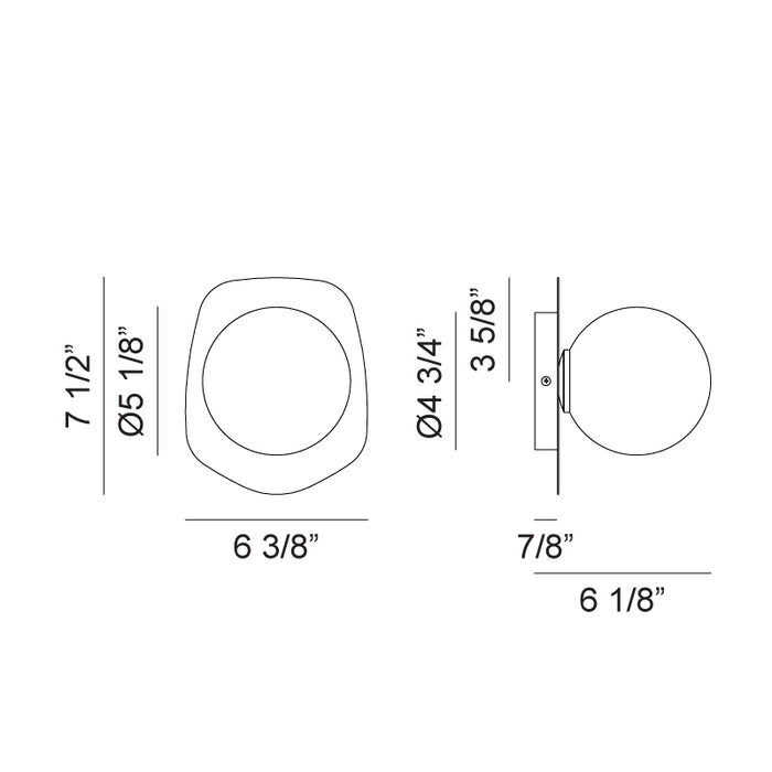 Matteo S15701 Razz 1-lt 8" Tall Wall Sconce