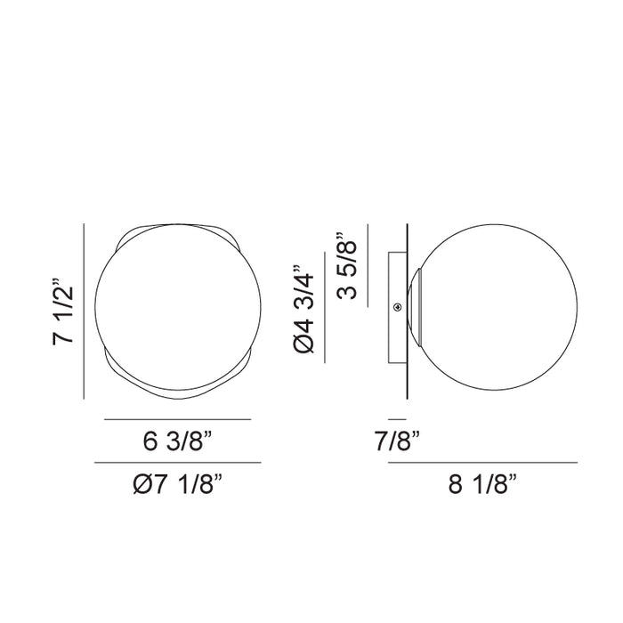 Matteo S15711 Razz 1-lt 8" Tall Wall Sconce