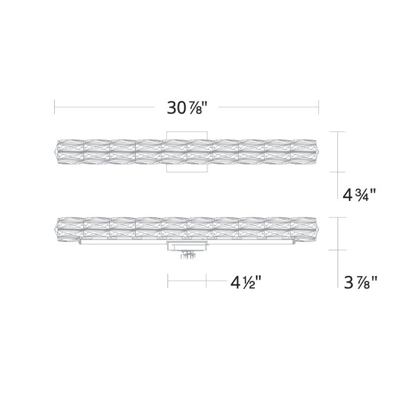 Schonbek S2631 Verve LED 1-lt 31" LED Wall Sconce