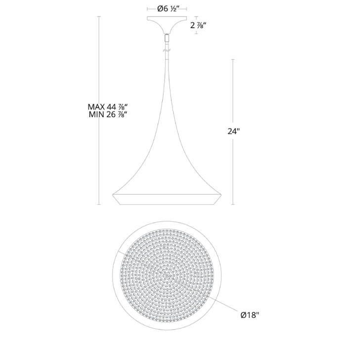 Schonbek S5518 Verita 1-lt 18" LED Pendant