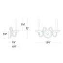 Schonbek S9215 Habsburg 2-lt 15" Wall Sconce