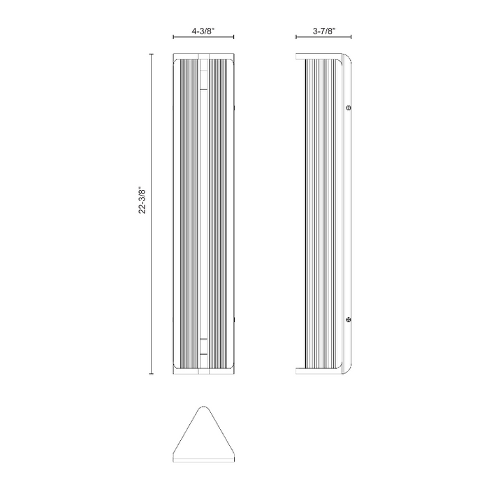 Alora WV339123 Sabre 1-lt 22" Tall LED Wall Sconce