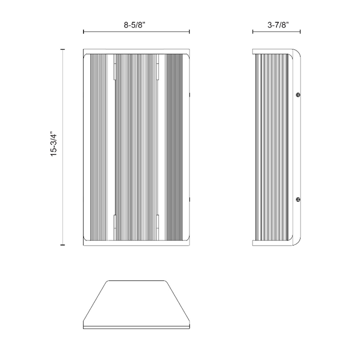 Alora WV339216 Sabre 2-lt 16" Tall LED Wall Sconce