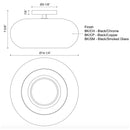 Kuzco SF62014 Trinity 1-lt 14" LED Semi-Flush Mount