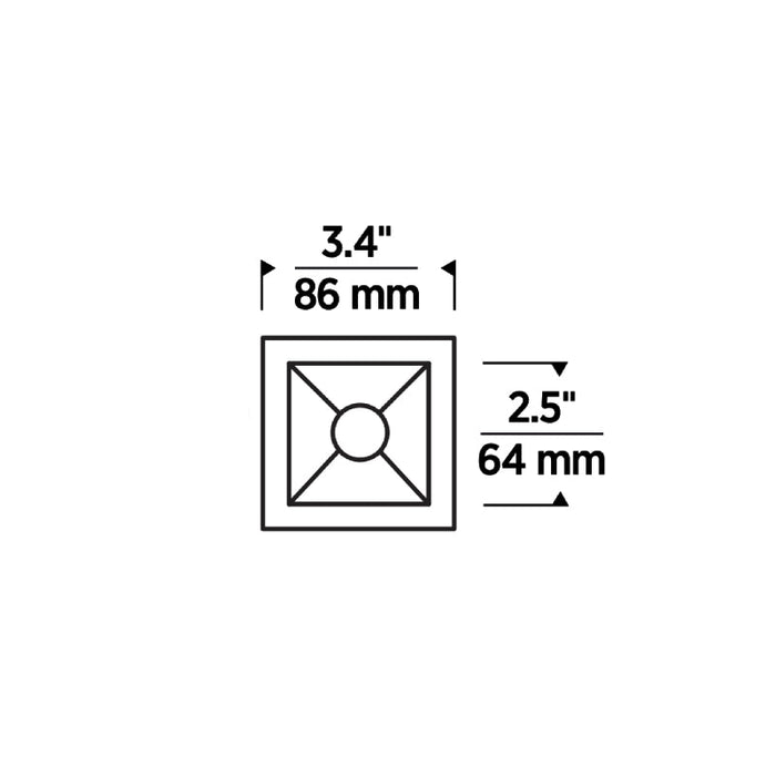 Entra ENCL2S CL 2" Square Downlight Flanged Trim