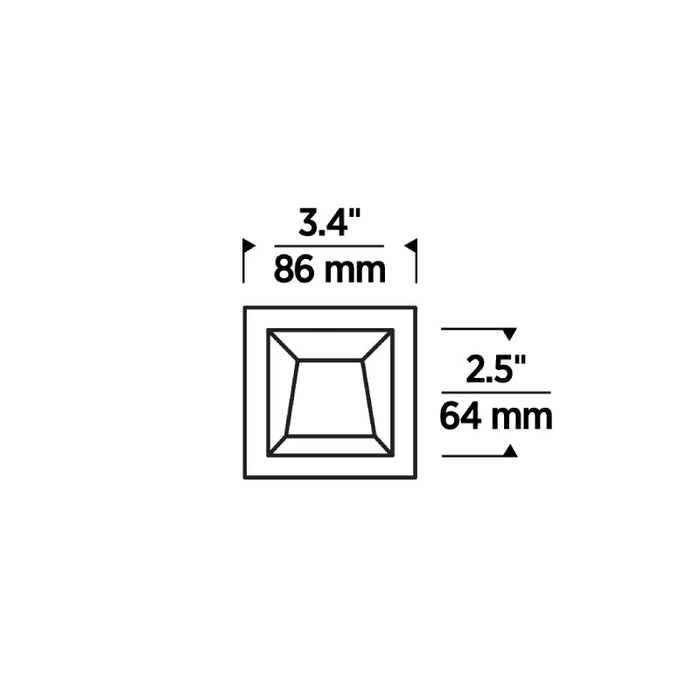 Entra ENCL2S  CL 2" Square Wall Wash Flanged Trim