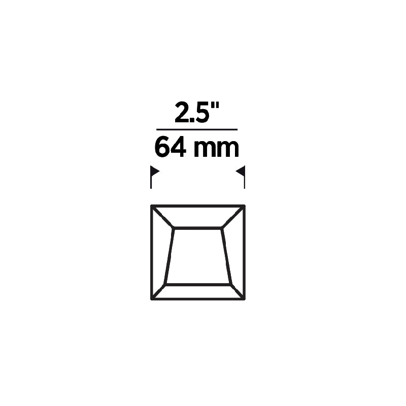 Entra ENCL2S CL 2" Square Wall Wash Flangeless Trim