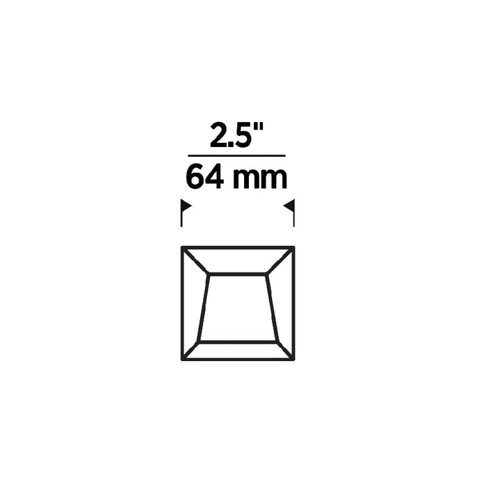 Entra ENCL2S CL 2" Square Wall Wash Flangeless Trim