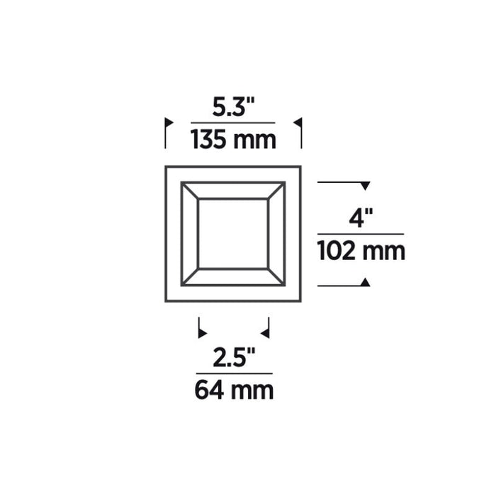 Element E4PS Pro 4" LED Flanged Square LED Trim